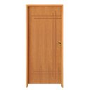 Ver imagem 2 de Kit Porta de Madeira 210x72cm Batente 11cm Fechadura Golf Belissima 9 Rodam Abertura Esquerda Marrom