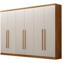 Ver imagem 1 de Guarda Roupa Casal Bristol 6 Portas 4 Gavetas Cinamomo Fendi - Novo Horizonte