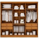 Ver imagem 3 de Guarda Roupa Casal Bristol 6 Portas 4 Gavetas Cinamomo Fendi - Novo Horizonte