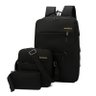 Kit 3 Itens Mochila Bolsa Versátil Notebook ou Escritório:preto - 1