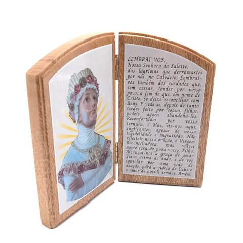Adorno Oração De Mesa Nossa Senhora de La Sallete