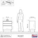 Ver imagem 5 de Balcão Top Class 2 Gavetas 1 Gavetão - Branco com Tampo Preto