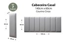 Ver imagem 2 de Placas Cabeceira Modulada Adesiva Casal Estofada 140cm x 60cm Kit 7 Placas - Courino Cinza