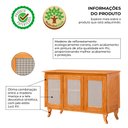 Ver imagem 2 de Buffet Aparador com Telinha Palha Deltan Madeira 3p - Imbuia
