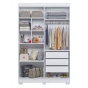 Ver imagem 7 de Berço Nacional Life 2186 com Guarda Roupa Flórida Branco Acetinado - Tigus