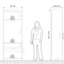 Ver imagem 3 de Guarda Roupa Casal Modular 2 Portas 2 Gavetas Gênova Plus