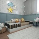 Ver imagem 1 de Kit com Cama Solteiro e Armário Baixo Montessoriano Branco/Preto