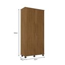 Ver imagem 3 de Guarda Roupa Solteiro com 2 Portas Gold Amêndoa