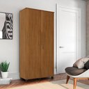 Ver imagem 1 de Guarda Roupa Solteiro com 2 Portas Gold Amêndoa