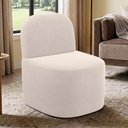 Ver imagem 3 de Kit Poltrona Decorativa Lumiere com Puff Coliseu W01 Suede Bege - Lyam Decor