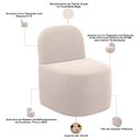 Ver imagem 5 de Kit Poltrona Decorativa Lumiere com Puff Coliseu W01 Suede Bege - Lyam Decor