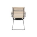 Ver imagem 5 de Kit 2 Cadeiras Escritório Interlocutor Stripes Fixa Pu Nude