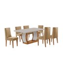 Ver imagem 2 de Conjunto de Mesa de Jantar Kate 180 Tp MDF Canto Copo 6 Cadeiras Estela