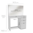 Ver imagem 3 de Penteadeira 5 Gavetas 1 Divisor Linden Branco