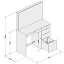 Ver mais imagens de Penteadeira 5 Gavetas 1 Divisor Linden Branco