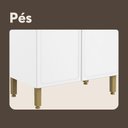 Ver imagem 5 de Cozinha Compacta de Aço 6 Portas 3 Vidros 2 Gavetas Bertolini Branco