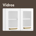 Ver mais imagens de Cozinha Compacta de Aço 6 Portas 3 Vidros 2 Gavetas Bertolini Branco