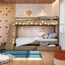 Ver imagem 6 de Beliche Infantil com Escada Nicho e Gavetas Linha Infanto Aveiro Oak Bi004 Completa Móveis