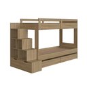 Ver imagem 3 de Beliche Infantil com Escada Nicho e Gavetas Linha Infanto Aveiro Oak BI004 Marrom - Completa Móveis