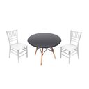 Ver imagem 1 de Kit Mesa Infantil Eames 60cm e 2 Cadeiras Tiffany Polipropileno La Mobilia: Espaço Kids Branco