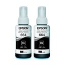 Ver imagem 1 de Kit Tinta Epson Original T664 664 2 Pretos L395 L380 L375 L220 L455 - Refil