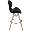 Ver imagem 4 de Kit 3 Banquetas Slim Eiffel Wood Estofada 