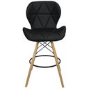 Ver imagem 3 de Kit 3 Banquetas Slim Eiffel Wood Estofada 