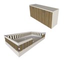 Ver imagem 4 de Kit Cori com Cama Solteiro e Armário Baixo Montessoriano Branco/Carvalho Mel