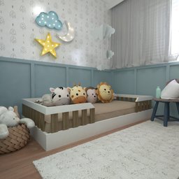 Kit Cori com Cama Solteiro e Armário Baixo Montessoriano Branco/Carvalho Mel - 1 Kit Cori com Cama Solteiro e Armário Baixo Montessoriano Branco/Carvalho Mel - 1