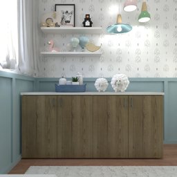 Kit Cori com Cama Solteiro e Armário Baixo Montessoriano  - 5