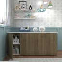 Ver imagem 7 de Kit Cori com Cama Solteiro e Armário Baixo Montessoriano Branco/Carvalho Mel