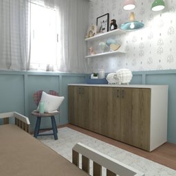 Kit Cori com Cama Solteiro e Armário Baixo Montessoriano Branco/Carvalho Mel - 6 Kit Cori com Cama Solteiro e Armário Baixo Montessoriano Branco/Carvalho Mel - 6