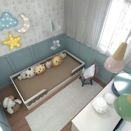 Kit Cori com Cama Solteiro e Armário Baixo Montessoriano Branco/Carvalho Mel - 9 Kit Cori com Cama Solteiro e Armário Baixo Montessoriano Branco/Carvalho Mel - 9
