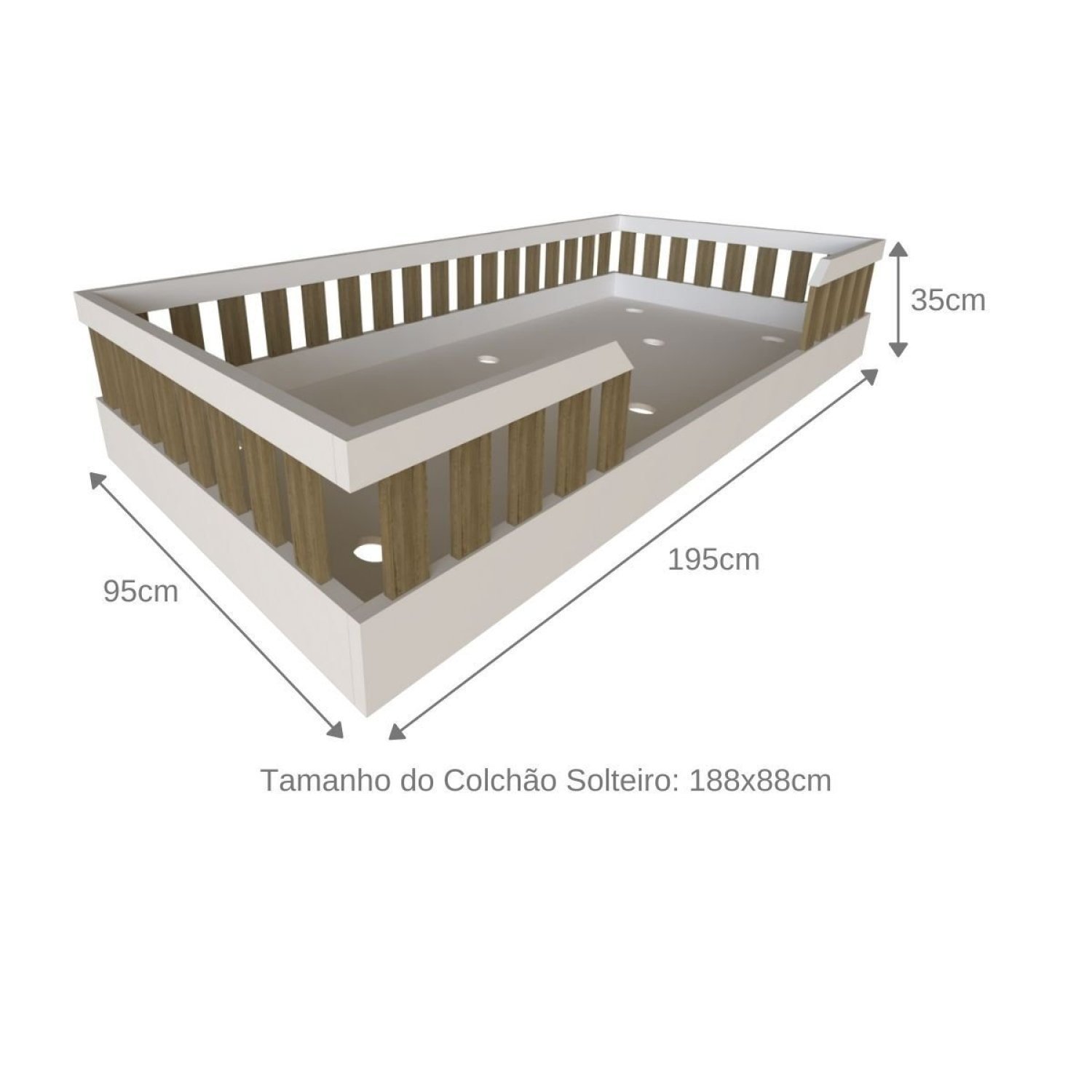 Kit com Cama Solteiro e Armário Baixo Montessoriano Yescasa - 12