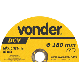 Disco de Corte 180,0X3,2X22,23 DCV - Vonder - 3