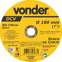 Ver imagem 1 de Disco de Corte 180,0X3,2X22,23 DCV - Vonder