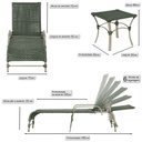 Ver imagem 2 de 1 Espreguiçadeira Catar e 1 Mesa Garden Fendi e Corda Náutica Trama Original Jardim Alumínio