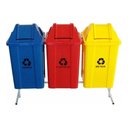 Ver imagem 1 de Conjunto para Coleta Seletiva com 3 Cestos de 60l Cor:azul