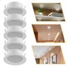 Kit 5 Spot Embutir de Led Downlight 5w Branco Redondo Recuado Branco Quente 3000k - 1
