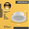 Kit 5 Spot Embutir de Led Downlight 5w Branco Redondo Recuado Branco Quente 3000k - 3