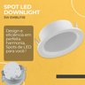 Kit 5 Spot Embutir de Led Downlight 5w Branco Redondo Recuado Branco Quente 3000k - 6