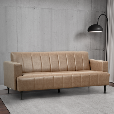 Sofá 3 Lugares 203cm em Corino Uvaia CabeCasa MadeiraOriginals