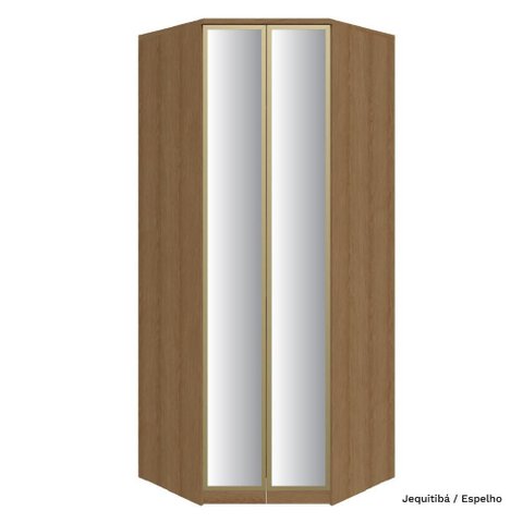 Guarda Roupa Modulado 2 Porta Vidro 234cm 2 Gav Canto Closet