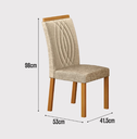 Ver imagem 4 de Conjunto 4 Cadeiras para Sala de Jantar Doha - Leifer:Linho Palha