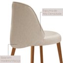Ver imagem 5 de Conjunto de Mesa de Jantar Bia Tampo Barril Laminado e 6 Cadeiras Ester Marrom/Linho Off/Imbuia/Cinamomo