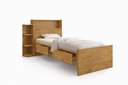 Ver imagem 1 de Cama Solteiro com Colchão Gavetas e Prateleiras Multifuncional para Organização do Quarto