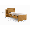 Ver imagem 4 de Cama Solteiro com Colchão Gavetas e Prateleiras Multifuncional para Organização do Quarto