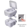 Vaso Sanitário Portátil Banheiro Químico 20l Deend Cor Cinza - 6