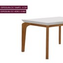 Ver imagem 5 de Mesa para Escritorio 120 cm 100% MDF Tampo Canto Reto com Vidro Dublin Marrom/Marromle/Off White