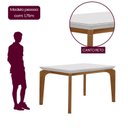 Ver imagem 4 de Mesa para Escritorio 120 cm 100% MDF Tampo Canto Reto com Vidro Dublin Marrom/Marromle/Off White